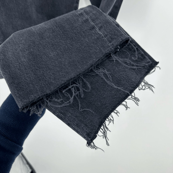 AGOLDE Criss Cross Straight in Shambles Frayed Raw Hem High Rise Jeans Size 31 - Picture 8 of 14